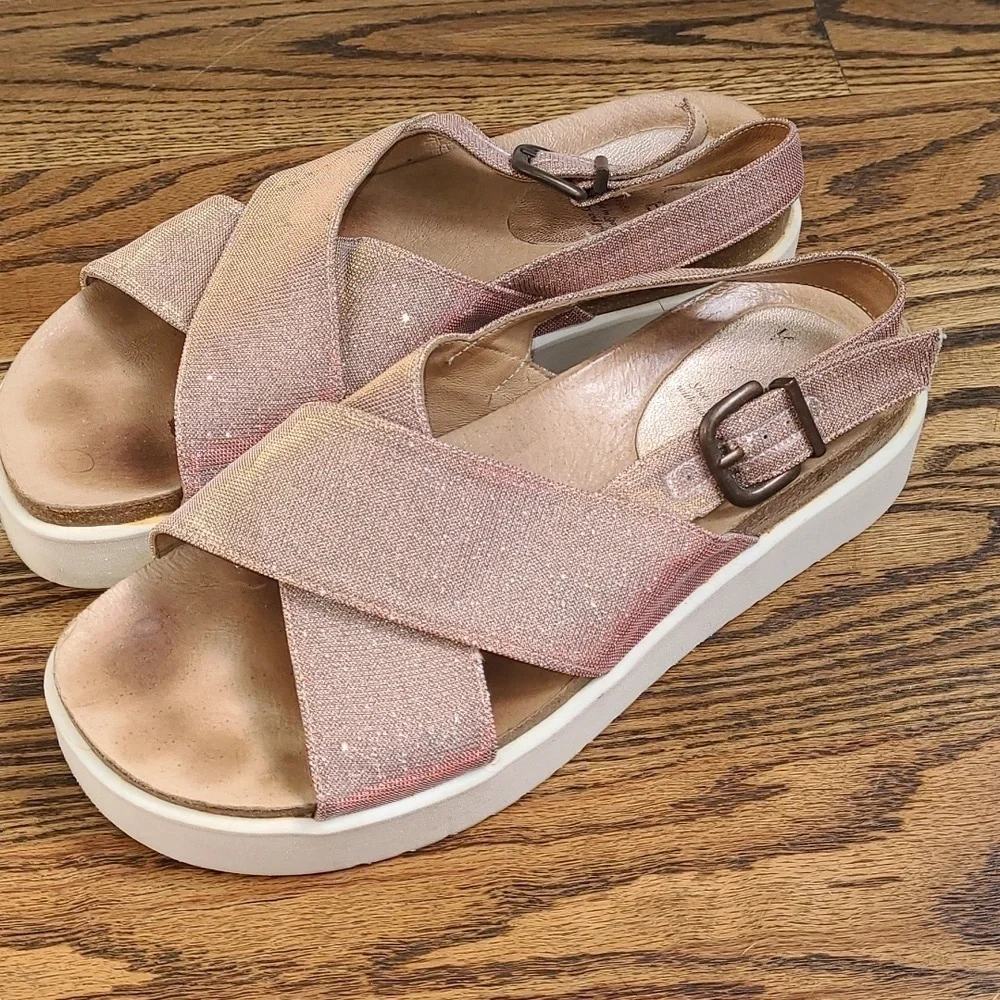 Anthropologie KMB Platform Sandals Size 38 - Picture 1 of 10